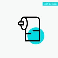 Cleaning Paper Tissue turquoise highlight circle point Vector icon