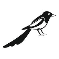 Young magpie icon, simple style vector