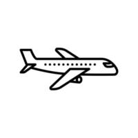 volar icono de avión o aicraft para el transporte de aviación vector