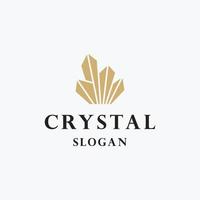 Creative illustration modern crystal sign logo icon vector template