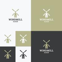 Windmill logo icon design template vector illustration