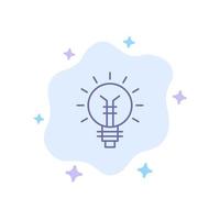 Light bulb Bulb Electrical Idea Lamp Light Blue Icon on Abstract Cloud Background vector