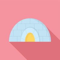 Icehouse icon, flat style vector