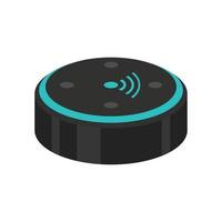 Ai smart speaker icon, flat style vector