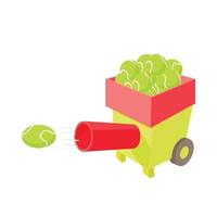 Tennis ball machine icon, cartoon style vector