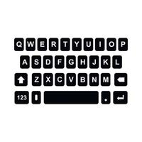 Keyboard icon, simple style vector