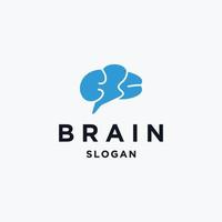 Brain logo design illustration, Education logo vector