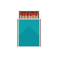 Open matches box icon, flat style vector