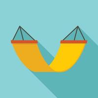 Rest hammock icon, flat style vector