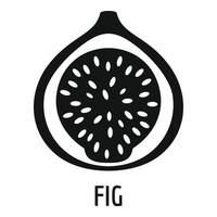 Fig icon, simple style. vector