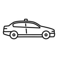 icono de coche patrulla de la policía, estilo de esquema vector