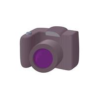 SLR camera icon, cartoon style vector