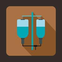 Intravenous infusion icon, flat style vector