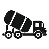 Cement mixer machine icon, simple style vector