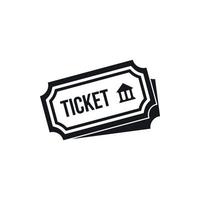 Ticket icon, simple style vector