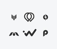 conjunto de iconos abstractos vector