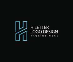 logotipo abstracto con letra h vector