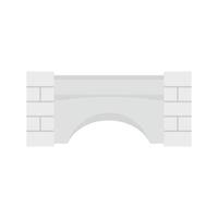 Old stone bridge icon, flat style vector