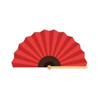 Elegance hand fan icon, flat style vector