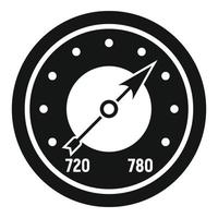 Analog barometer icon, simple style vector