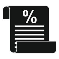 Tax inform paper icon, simple style vector