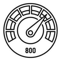 Benchmark level icon, outline style vector