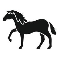 icono de caballo de equitación, estilo simple vector