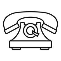 House phone icon, outline style vector