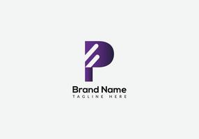 Abstract P letter modern initial lettermarks logo design vector