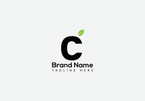 Abstract c letter modern initial lettermarks leaf logo design vector