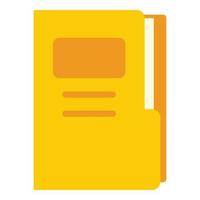 Folder with documents icon, flat style vector