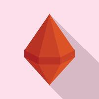 Ruby icon, flat style vector