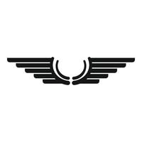 Wings icon, simple style vector