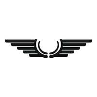 Wings icon, simple style vector