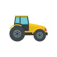 Modern tractor icon, flat style vector