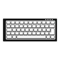 Keyboard icon, simple style vector