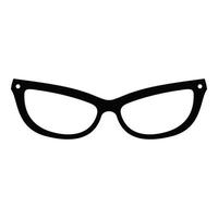 Astigmatic eyeglasses icon, simple style. vector
