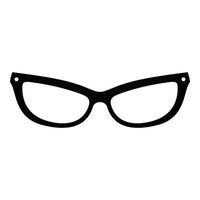 Astigmatic eyeglasses icon, simple style. vector