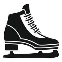 Classic ice skate icon, simple style vector