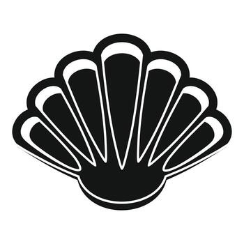 bonito icono de concha, estilo sencillo vector