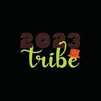 2023 tribe vector t-shirt design. Happy new year t-shirt design. Can be used for Print mugs, sticker designs, greeting cards, posters, bags, and t-shirts.