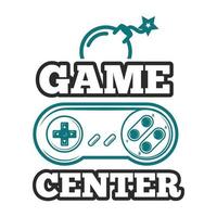 diseño de camisetas de videojuegos controlador de juegos garabato arte vectorial de joystick. gamepad vectorial estilo garabato. vector