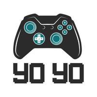 diseño de camisetas de videojuegos controlador de juegos garabato arte vectorial de joystick. gamepad vectorial estilo garabato. vector