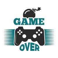 Video Gaming T Shirt Design game controller doodle Vector art of joystick. Doodle style vector gamepad.