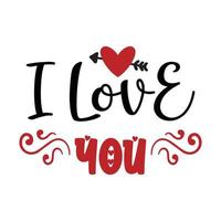 I Love You Vector illustration with hand-drawn lettering on texture background prints and posters. Calligraphic chalk design