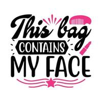 This bag contains my face Vector illustration with hand-drawn lettering on texture background prints and posters. Calligraphic chalk design