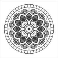 diseño de patrón de mandala para colorear diseño de papel tapiz de arte, patrón de mosaico, tarjeta de felicitación, encaje y. decoración para el diseño de interiores. vector