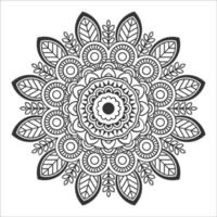 Mandala pattern design for Coloring book Art wallpaper design, tile pattern, greeting card, lace and. decoration for interior design. vector