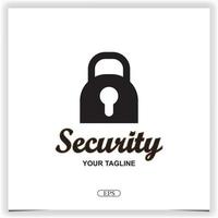 Padlock logo bussines design premium elegant template vector eps 10