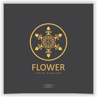 Luxury gold mandala flower logo bussines design premium elegant template vector eps 10